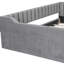 Lit de jour double TG gris avec pochette de rangement latérale - Polyvalent pour un usage domestique Pas de sommier tapissier-2024853190