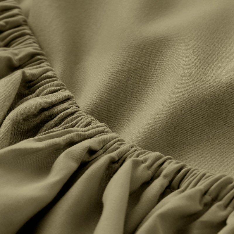 Drap-housse en microfibre, Drap-housse pour lit simple TG, Olive