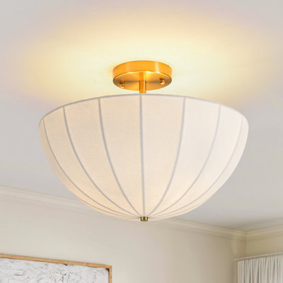 Breanna 3 - Light Dimmable Shaded Flush Mount Ceiling Light
