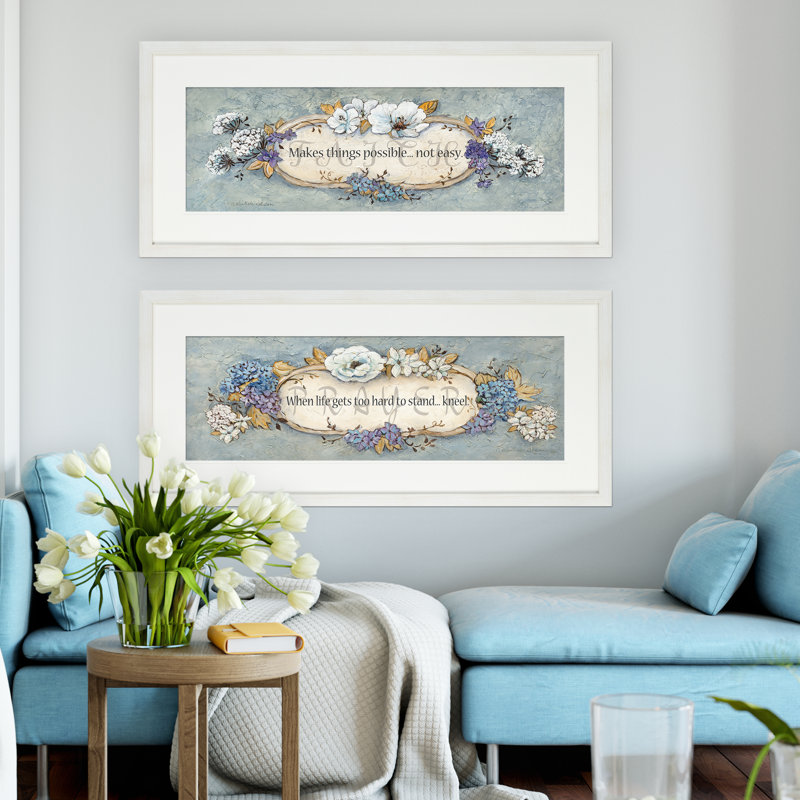 « foi », ensemble de 2 reproductions de peintures à l’acrylique encadrées