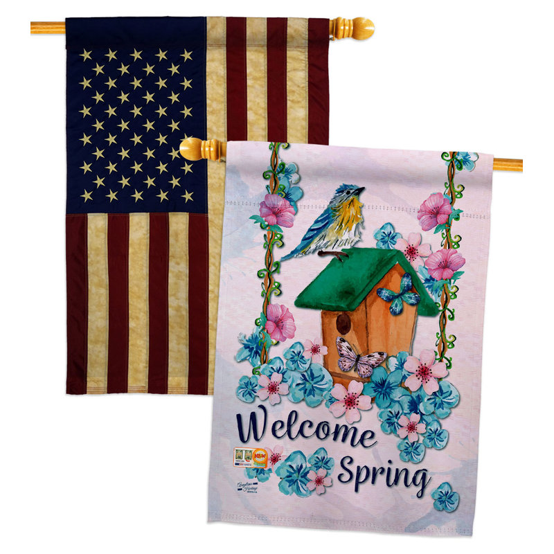 Drapeau de maison à 2 côtés en polyester / mélange de polyester 40 po x 28 po