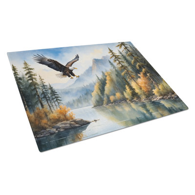Eagle in Flight Glass Cutting Board