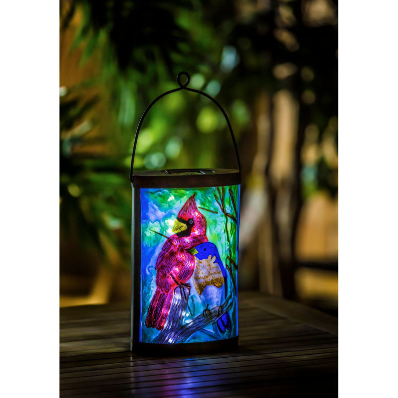 9.45'' Solar Powered Integrated LED Cylinder Lantern