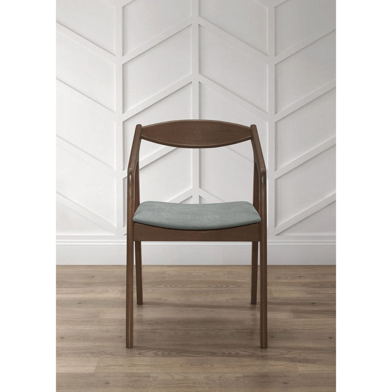 Fauteuil Arbnora, Gris, Noyer