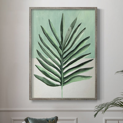 «Verging Palm I», reproduction encadrée - bois massif