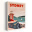 Sydney Australia Lighthouse Nautical Travel Art Retro Vintage Abstract Architecture Coastal Wall Art Print 1 Piece Wrapped Canvas Wall Art-1552736403