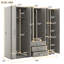 Rangement pour garde-robe en bois à 6 portes avec 6 grands tiroirs-2093193269