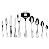 Dolce Vita Flatware Set with H/H Knives - 45 Pieces - Pewter