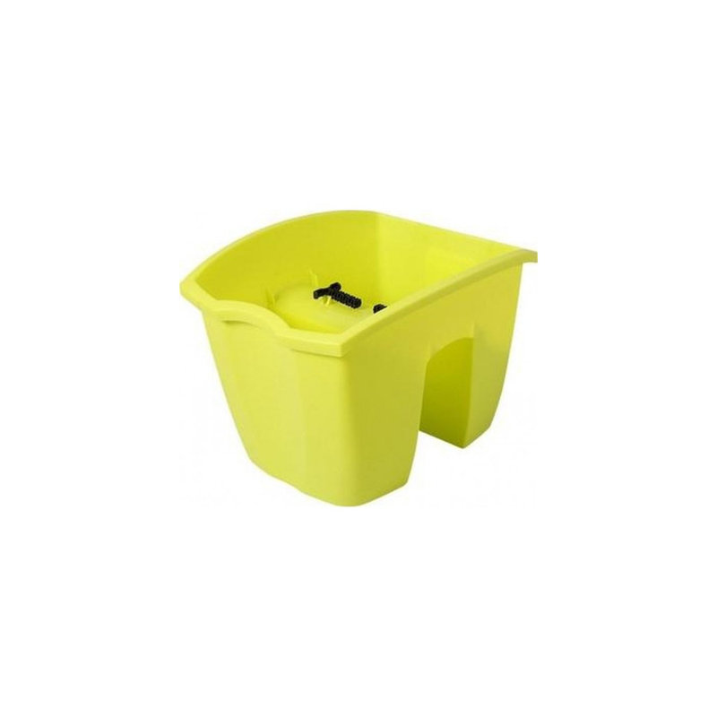 Railing Planter, 20,1cm H x 27.8cm W x 24.2cm D, Black