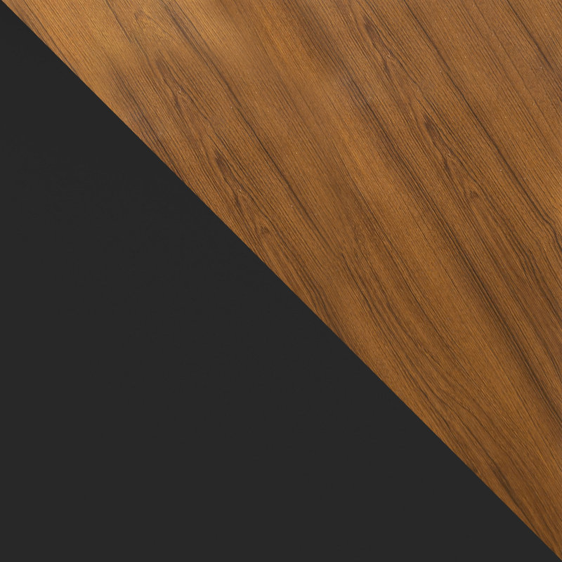 Aminatou 58" Wide 4-Door Sideboard, Acorn/Black