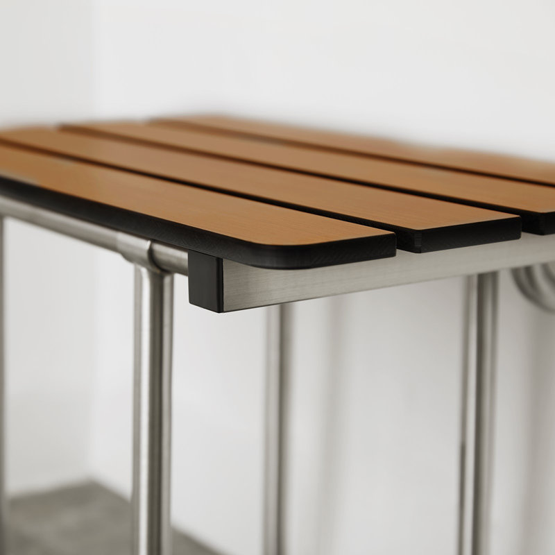 Seachrome Teak Bariatric Transfer Bench Seat with Legs