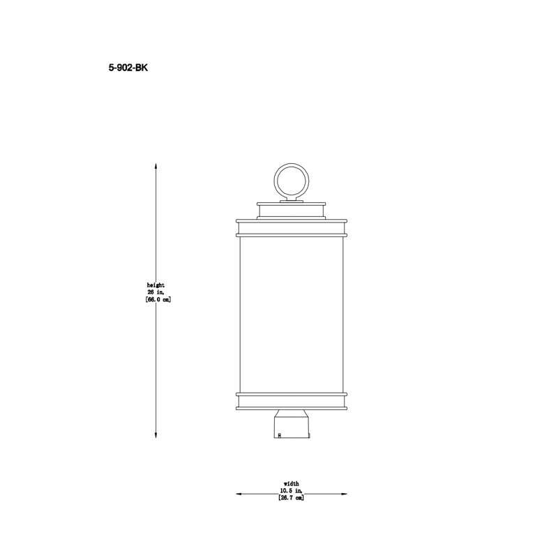 Acim 3-Light Outdoor Post Lantern in Matte Black