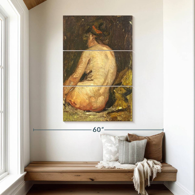 Leisha, nu féminin de dos, H 50 po x l 32 po