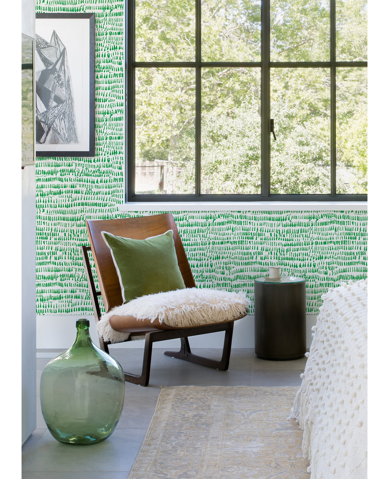 Bartlow Modern Abstract Wallpaper, Green