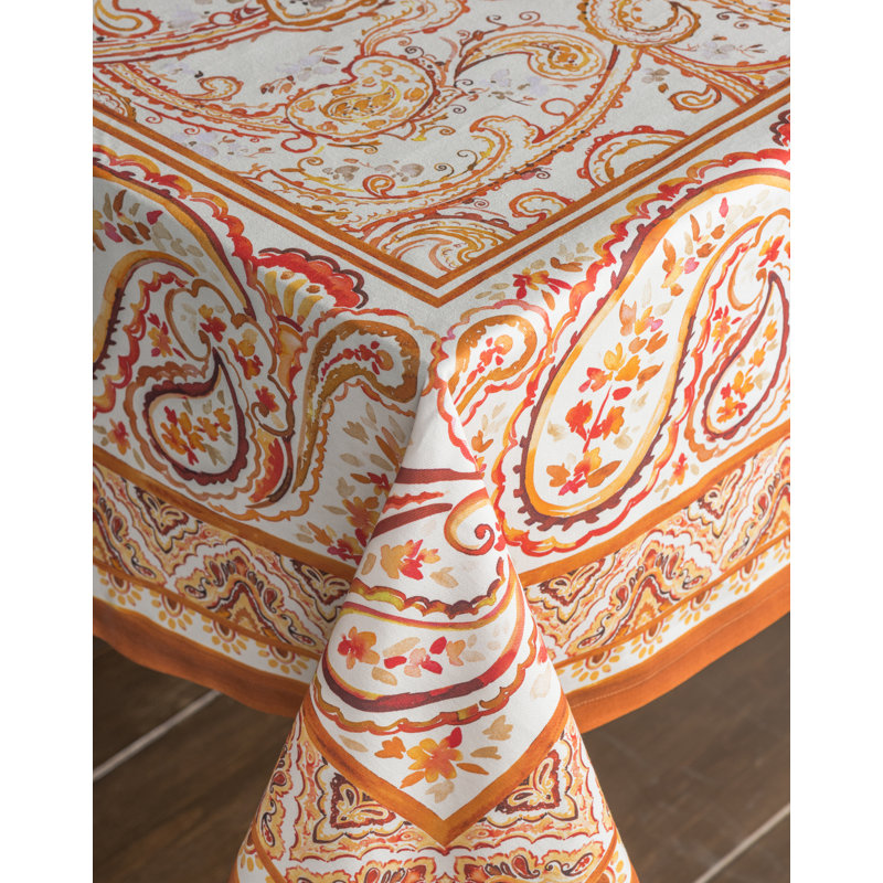 Paisley 100% Cotton Tablecloth, 54" L x 54" W