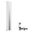 iBathUK Princia Double Panel Mirror Radiator Angled Valve-1430189161-1430189158