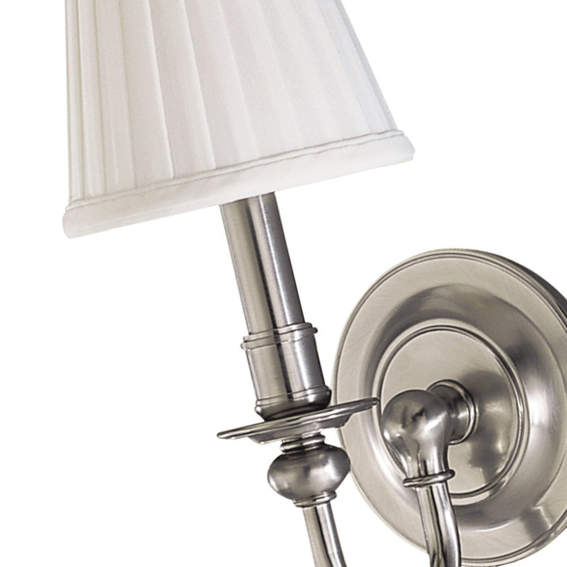 Newport 1 - Light Armed Sconce, Satin Nickel