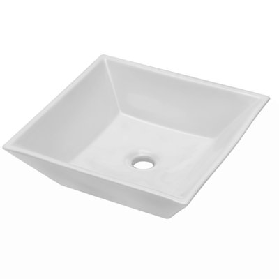 16X16   Ceramic Square Vessel Bathroom Sink
