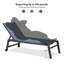 Ensemble de 2 chaises longues d'extérieur Latitude Run® avec cadre en aluminium et roues de piscine faciles à déplacer pour la table d'appoint-2048837611