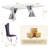 6 - Person Glass Top Double Pedestal Dining Set-1412305676-1412356946