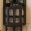 Armoire de coin noire en bois massif