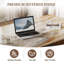 Bureau moderne rectangulaire 63 ", bureau en faux marbre avec plateau double