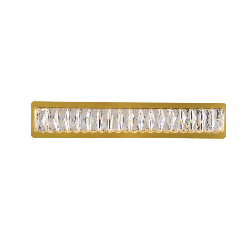 Éclairage pour meuble-lavabo à DEL à intensité variable Steveson, H 4,5 po x l 24,4 po x P 2,2 po, Or
