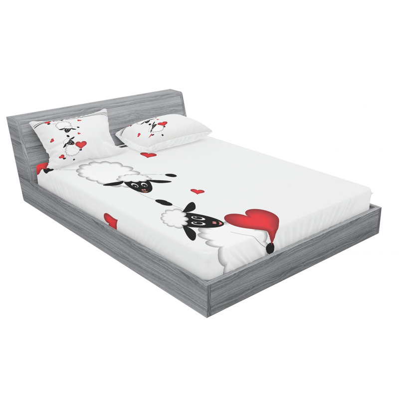 Animal Microfiber Sheet Set, Queen Sheet Set + Fitted Sheet + 2 Pillowcases