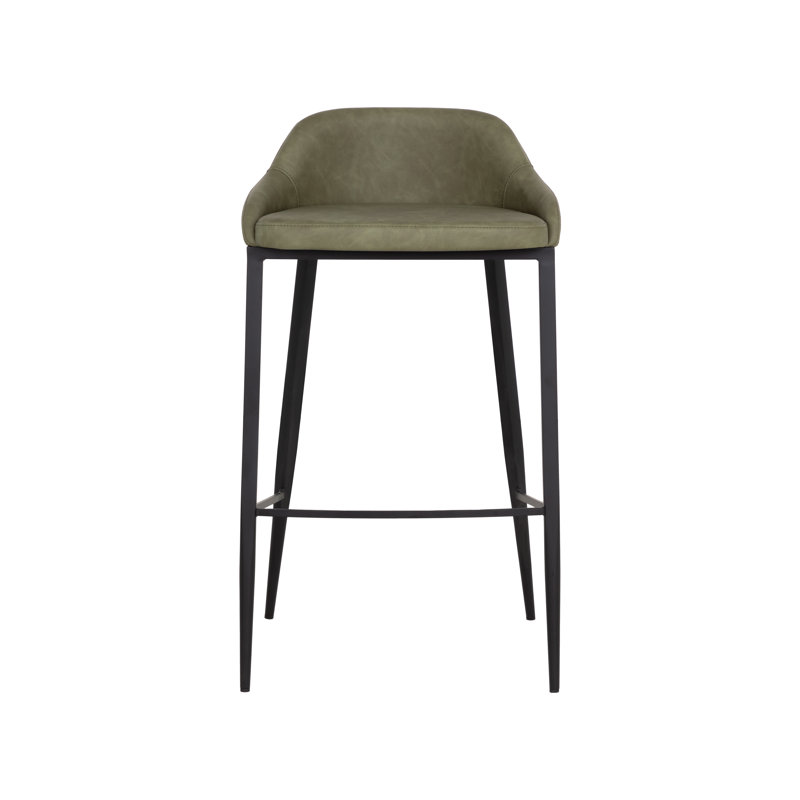 ASTRA Upholstered Stool with Metal Frame, Counter Stool (26.25" Seat Height), Ivanhoe Pine