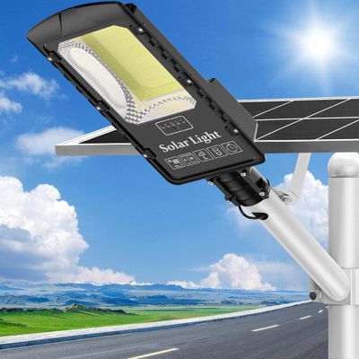 20000W Commercial Solar Street Light With 40000Mah Battery, 2288 Leds, IP66 Waterproof, 7000K Daylight, 320° Wide Angle For Parking Lots, Yards, And Outdoor Areas