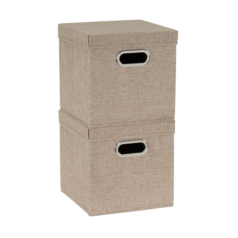 Household Essentials Fabric Bin, Brown