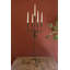  Centre de table rustique en fer brun à cinq branches Candelabra H 35,5 po