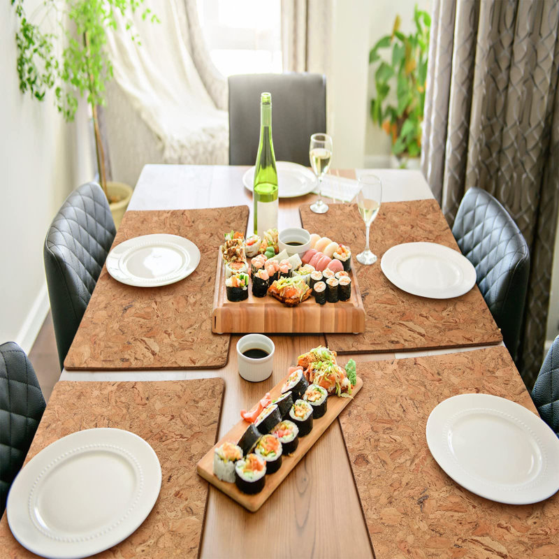 Manufactured Wood Solid Colour Rectangle Placemat