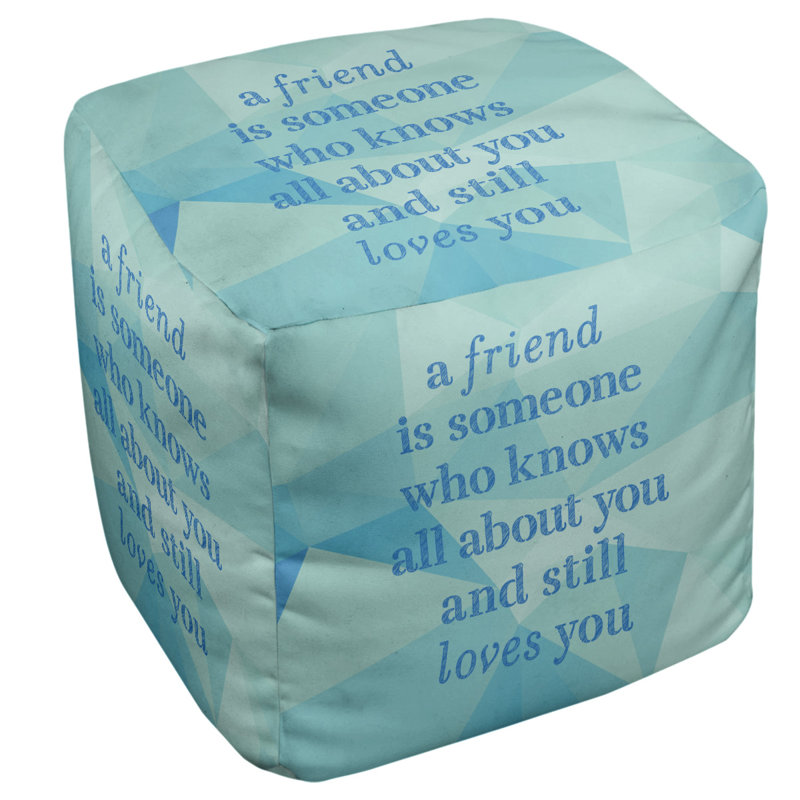 Upholstered Ottoman, Zircon Blue