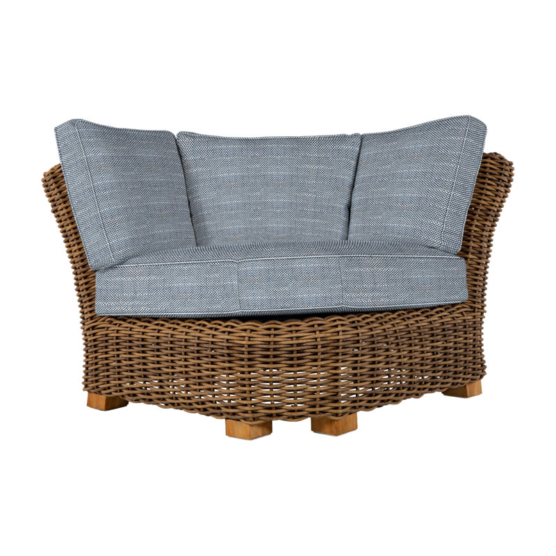 Montauk Corner Seating Component, Rollo Chambray InsideOut® Linen, Standard Plus, Welt