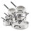 KitchenAid 5-Ply Clad Stainless Steel Cookware Induction Pots and Pans Set, 10 Piece, Polished Stainless Steel