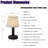 11'' Vintage Type-c Rechargeable Cordless Led Table Lamp Touch Control Mini Desk Lamp With Fabric Shadedimmable Nightstand Light For Bedroom Living Room Study Room-482257804