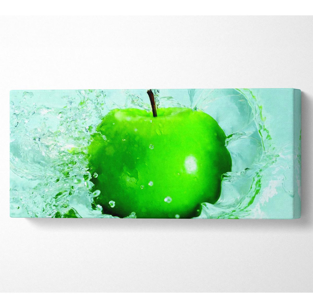 Apple Splash Panoramaleinwand