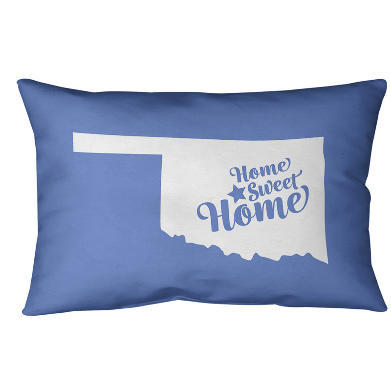 Coussin lombaire intérieur/extérieur doux pour la maison, Bleu, Oklahoma City