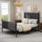Upholstered Metal Canopy Bed-1280402147-1280402149