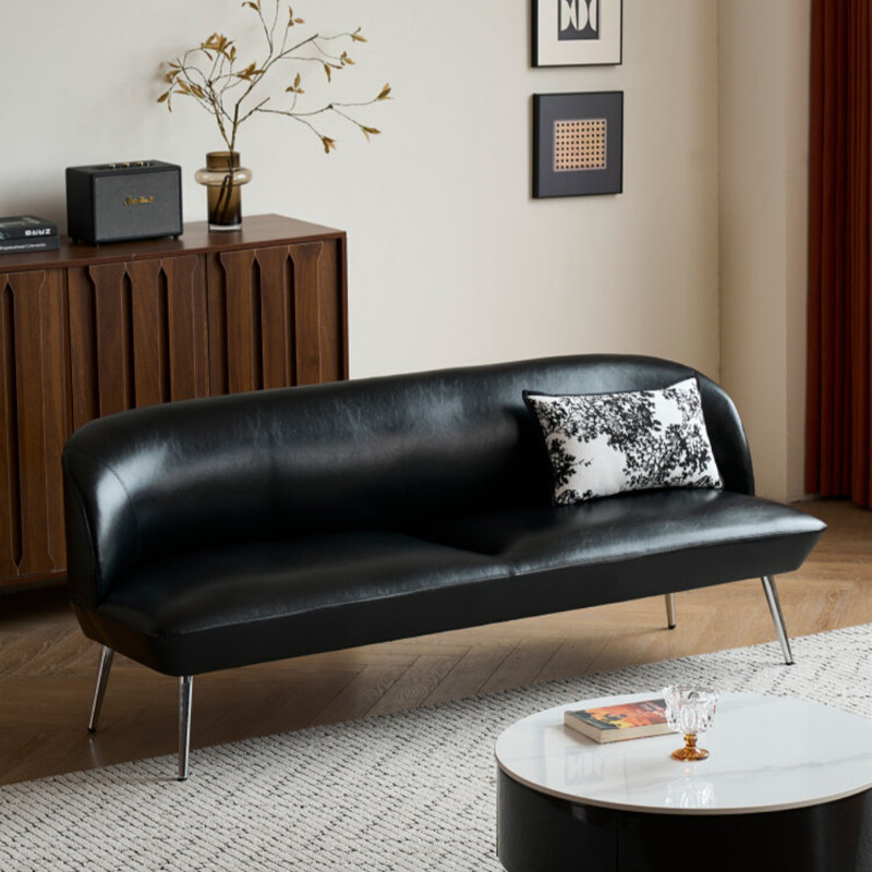 Petit canapé noir pour salon compact