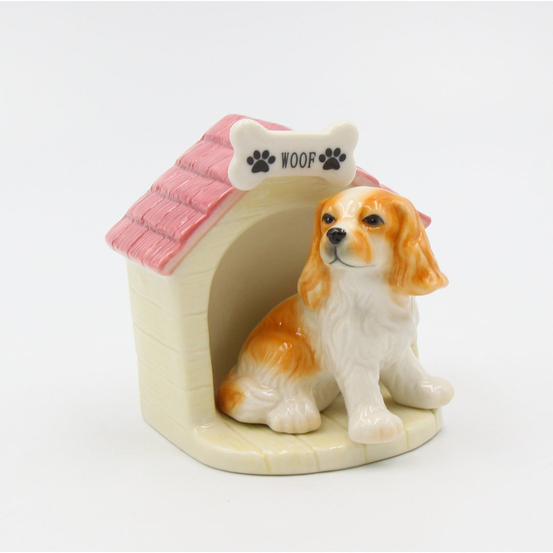 Cosmos Gifts Doghouse with Cocker Spaniel Salt and Pepper Shaker Set Cosmos Gifts