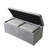1 Piece Rectangular Storage Ottoman Short Velvet With 2 Set Ottomans (Light Gray)