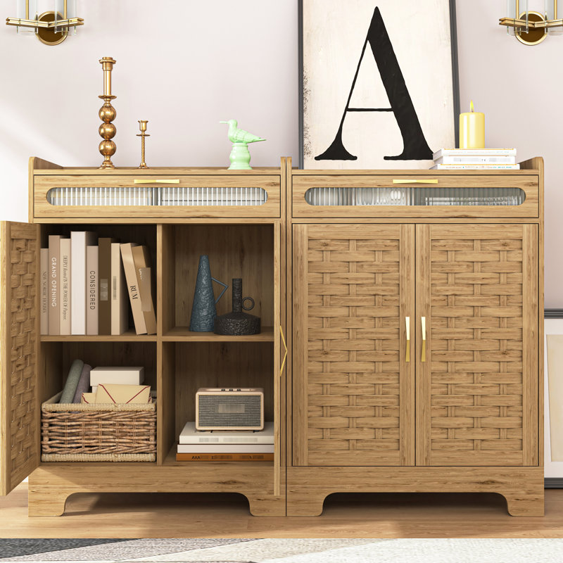 Buffet avec tablette et tiroir réglables pour cafetière, grille-pain dans la cuisine, salle de bain, chambre à coucher, salon
