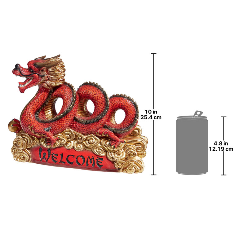 Statue de dragon asiatique zen amusant