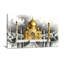 Scénario et paysages urbains Golden Taj Mahal sur fond noir et blanc-2085266631