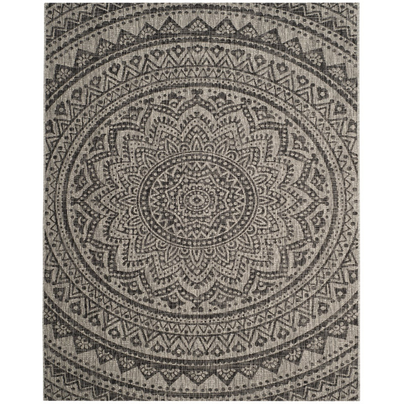 Atlanta Light Grey/Beige Indoor/Outdoor Rug, Rectangle 61 x 109 cm