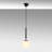 Industrial-Style Chandelier, Black & White Abstract Design, Adjustable Height 19.7 x 19.7 x 53.1 inches | Metal Body with Glass Cap, Max Bulb Size 2.4 x 3.5 inches | Perfect for Scandinavian and Modern Decor-1853104405-1853104407