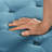 Blue Storage With Construction And Seat Linen Fabric Buttons-784189879