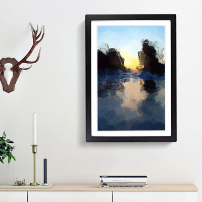 Beach Rocks in Abstract - Picture Frame Graphic Art Print